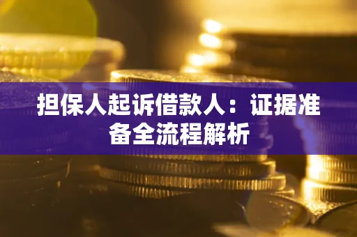北京担保人起诉借款人：证据准备全流程解析